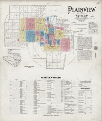 Sanborn Fire Insurance Map: Plainview, Texas (1927)