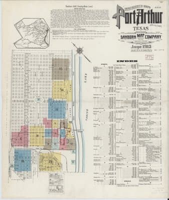 Sanborn Fire Insurance Map: Port Arthur, Texas (1915)