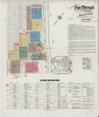 Sanborn Fire Insurance Map: Port Arthur, Texas (1918)