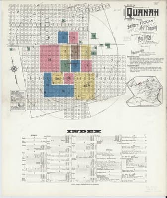 Sanborn Fire Insurance Map: Quanah, Texas (1921)