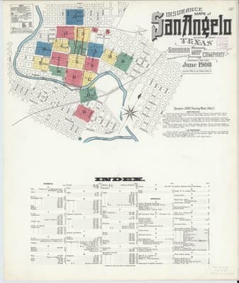 Sanborn Fire Insurance Map: San Angelo, Texas (1908)