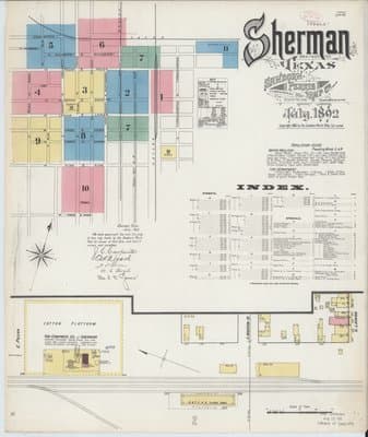 Sanborn Fire Insurance Map: Sherman, Texas (1892)