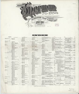 Sanborn Fire Insurance Map: Sherman, Texas (1914)
