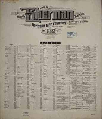 Sanborn Fire Insurance Map: Sherman, Texas (1922)