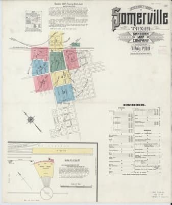 Sanborn Fire Insurance Map: Somerville, Texas (1910)