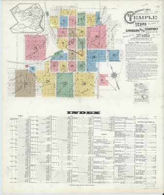 Sanborn Fire Insurance Map: Temple, Texas (1915)
