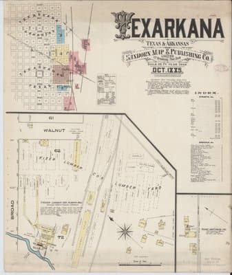Sanborn Fire Insurance Map: Texarkana, Texas (1885)