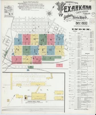 Sanborn Fire Insurance Map: Texarkana, Texas (1900)