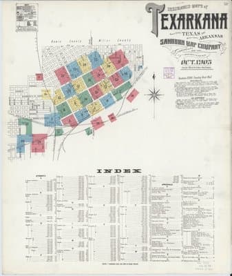 Sanborn Fire Insurance Map: Texarkana, Texas (1905)