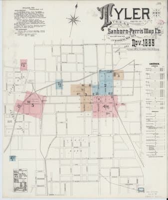 Sanborn Fire Insurance Map: Tyler, Texas (1889)