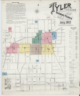 Sanborn Fire Insurance Map: Tyler, Texas (1893)