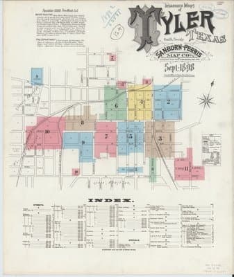 Sanborn Fire Insurance Map: Tyler, Texas (1898)