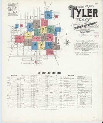 Sanborn Fire Insurance Map: Tyler, Texas (1907)