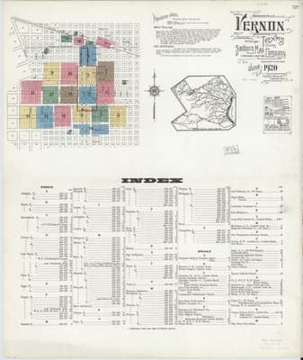 Sanborn Fire Insurance Map: Vernon, Texas (1920)