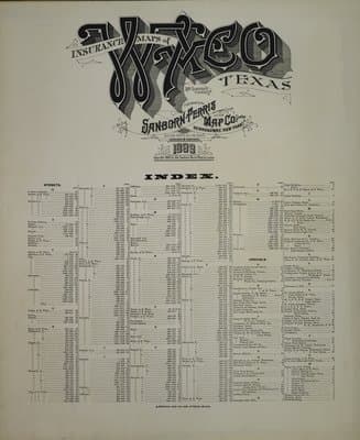 Sanborn Fire Insurance Map: Waco, Texas (1899)