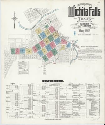 Sanborn Fire Insurance Map: Wichita Falls, Texas (1912)