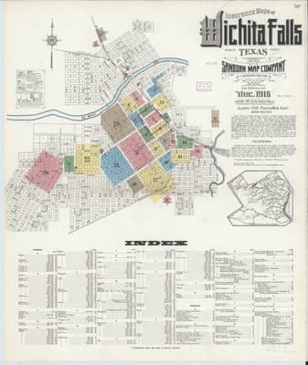 Sanborn Fire Insurance Map: Wichita Falls, Texas (1915)