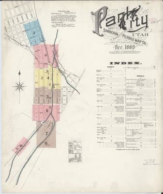 Sanborn Fire Insurance Map: Park City (1889)