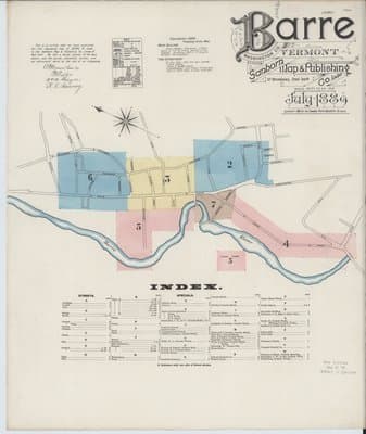Sanborn Fire Insurance Map: Barre, Vermont (1889)