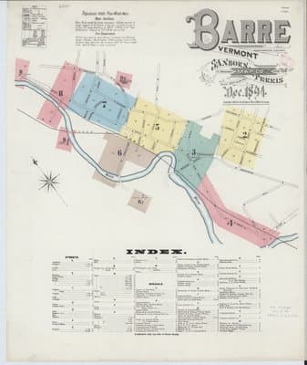 Sanborn Fire Insurance Map: Barre (1894)