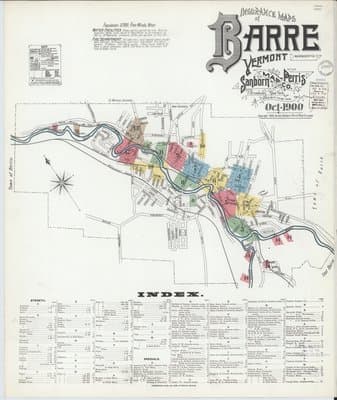 Sanborn Fire Insurance Map: Barre, Vermont (1900)