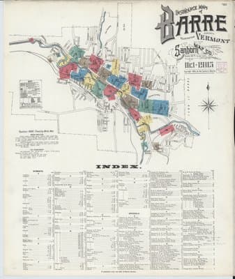 Sanborn Fire Insurance Map: Barre, Vermont (1905)