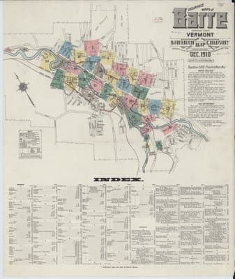 Sanborn Fire Insurance Map: Barre, Vermont (1910)