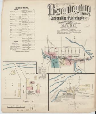 Sanborn Fire Insurance Map: Bennington, Vermont (1885)