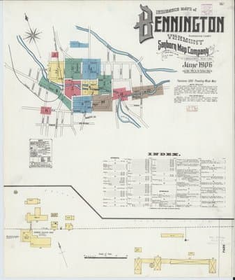 Sanborn Fire Insurance Map: Bennington, Vermont (1906)