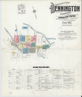 Sanborn Fire Insurance Map: Bennington, Vermont (1912)