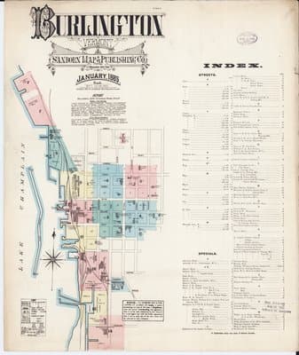 Sanborn Fire Insurance Map: Burlington, Vermont (1885)