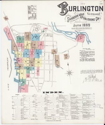 Sanborn Fire Insurance Map: Burlington, Vermont (1889)