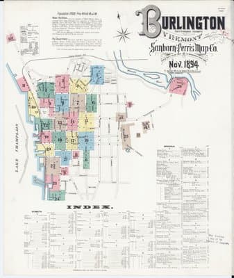 Sanborn Fire Insurance Map: Burlington, Vermont (1894)