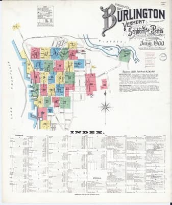 Sanborn Fire Insurance Map: Burlington, Vermont (1900)