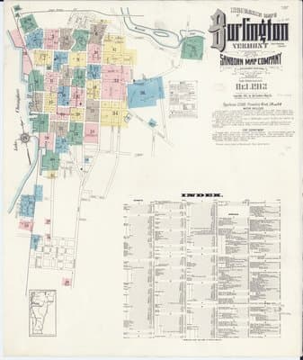 Sanborn Fire Insurance Map: Burlington, Vermont (1912)