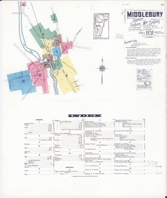 Sanborn Fire Insurance Map: Middlebury, Vermont (1920)