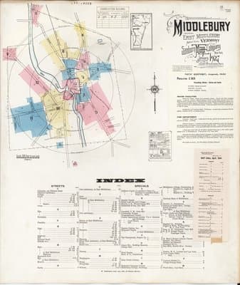 Sanborn Fire Insurance Map: Middlebury, Vermont (1927)