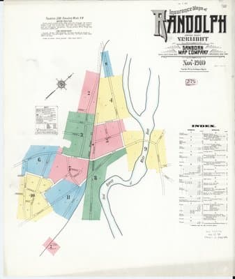 Sanborn Fire Insurance Map: Randolph, Vermont (1910)