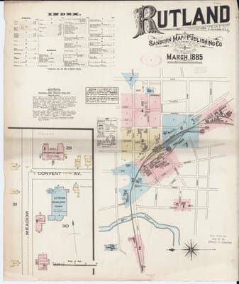 Sanborn Fire Insurance Map: Rutland, Vermont (1885)