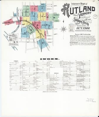 Sanborn Fire Insurance Map: Rutland, Vermont (1900)