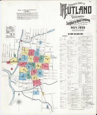 Sanborn Fire Insurance Map: Rutland, Vermont (1905)