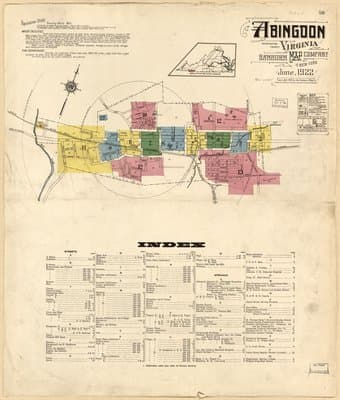 Sanborn Fire Insurance Map: Abingdon, Virginia (1922)