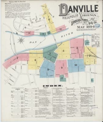 Sanborn Fire Insurance Map: Danville, Virginia (1894)