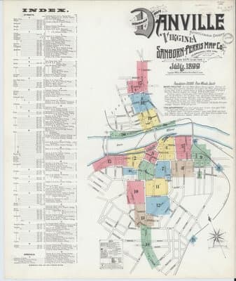 Sanborn Fire Insurance Map: Danville, Virginia (1899)