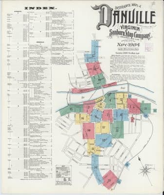Sanborn Fire Insurance Map: Danville, Virginia (1904)
