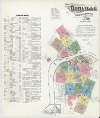 Sanborn Fire Insurance Map: Danville, Virginia (1915)