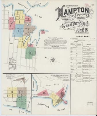 Sanborn Fire Insurance Map: Hampton, Virginia (1895)