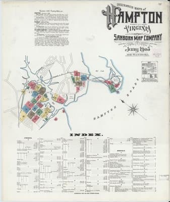Sanborn Fire Insurance Map: Hampton, Virginia (1905)