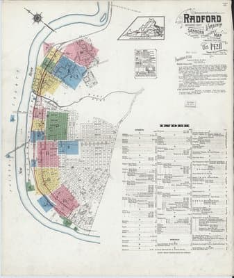 Sanborn Fire Insurance Map: Radford, Virginia (1920)