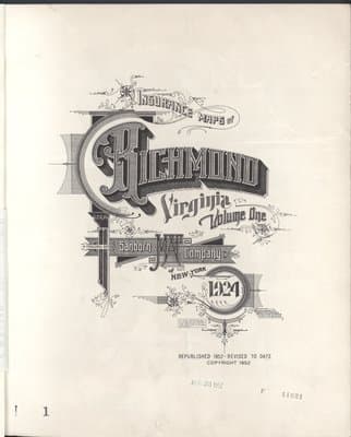 Sanborn Fire Insurance Map: Richmond, Virginia (1924)
